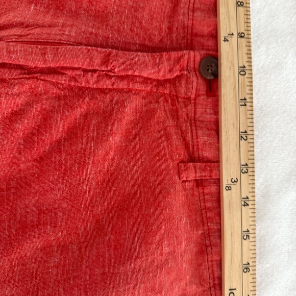 Banana Republic Factory Linen Blend Muted Red Shorts Men's Size 36 See Notes - Picture 6 of 7